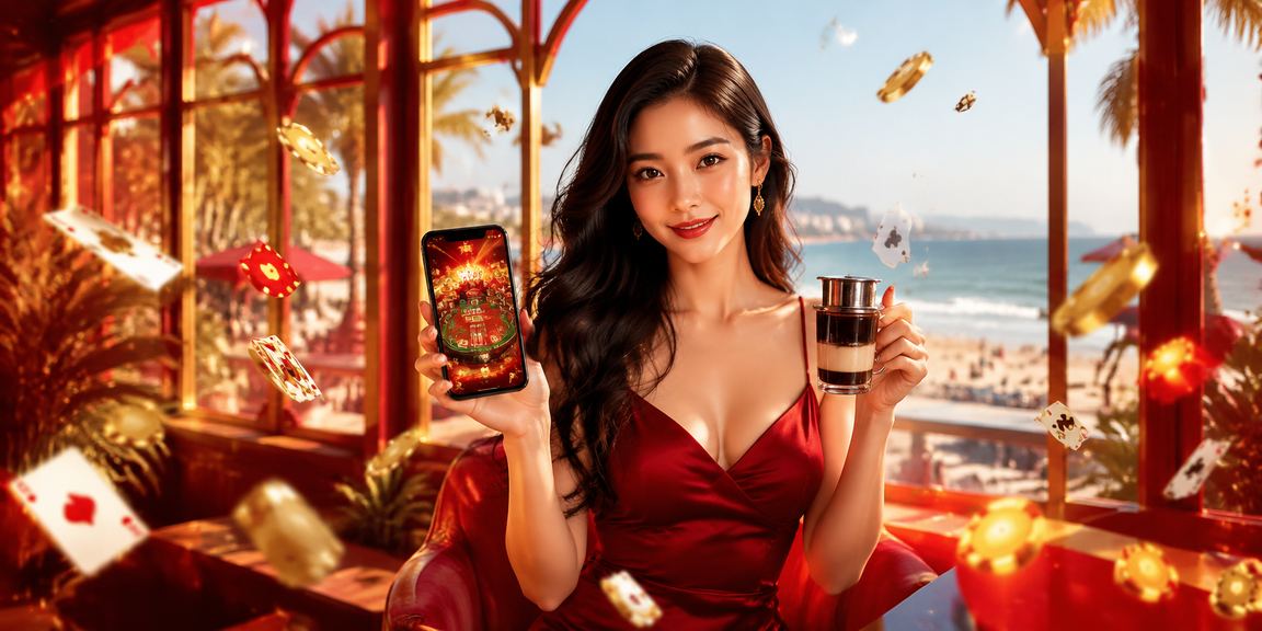Người chơi thưởng thức cà phê Việt và card game tại Vũng Tàu